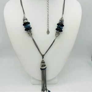 Ali Khan NY Beaded Tassel Necklace